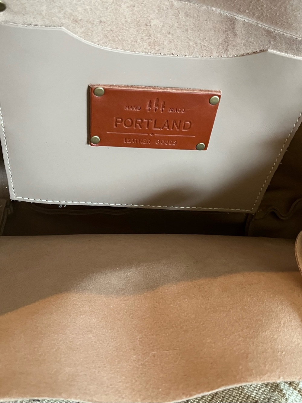 Large Portland Leather Goods tote View 2